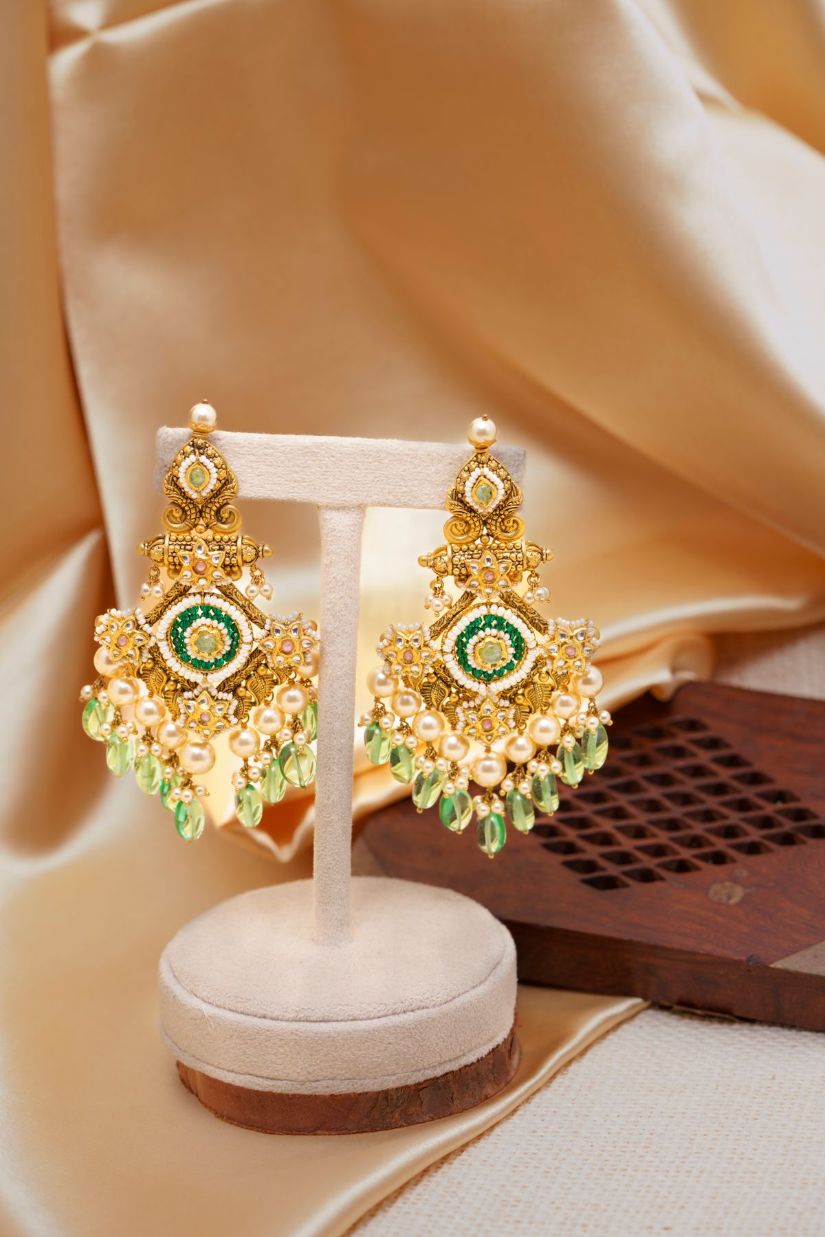 Crystal Jhumka Earrings